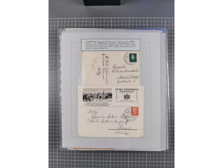 1800/1970 (ca.), HEIMATGESCHICHTE BADENS, umfangreiche Materialsammlung, teils ausstellungsmäßig aufgezogen, mit einigen hund