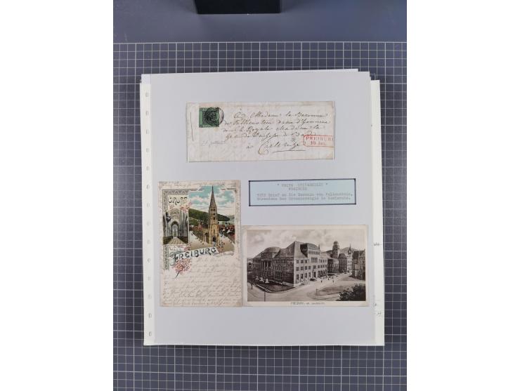 1800/1970 (ca.), HEIMATGESCHICHTE BADENS, umfangreiche Materialsammlung, teils ausstellungsmäßig aufgezogen, mit einigen hund