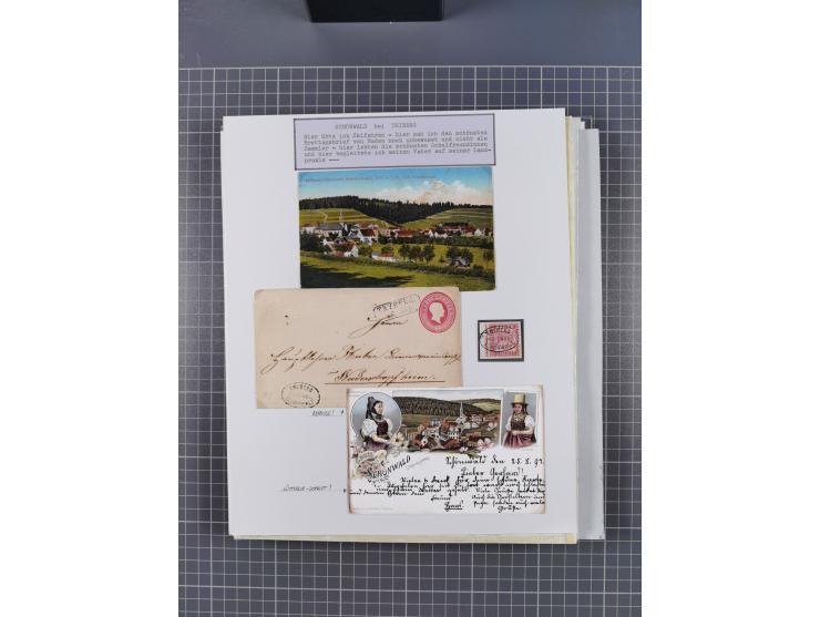 1800/1970 (ca.), HEIMATGESCHICHTE BADENS, umfangreiche Materialsammlung, teils ausstellungsmäßig aufgezogen, mit einigen hund