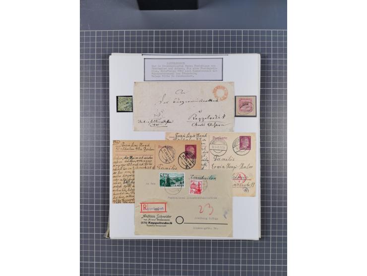 1800/1970 (ca.), HEIMATGESCHICHTE BADENS, umfangreiche Materialsammlung, teils ausstellungsmäßig aufgezogen, mit einigen hund