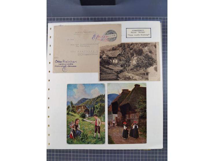 1800/1970 (ca.), HEIMATGESCHICHTE BADENS, umfangreiche Materialsammlung, teils ausstellungsmäßig aufgezogen, mit einigen hund