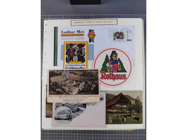 1800/1970 (ca.), HEIMATGESCHICHTE BADENS, umfangreiche Materialsammlung, teils ausstellungsmäßig aufgezogen, mit einigen hund