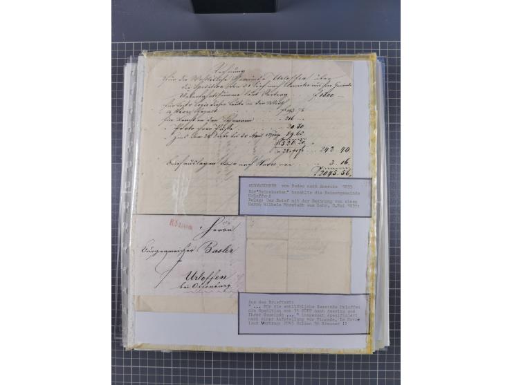 1800/1970 (ca.), HEIMATGESCHICHTE BADENS, umfangreiche Materialsammlung, teils ausstellungsmäßig aufgezogen, mit einigen hund