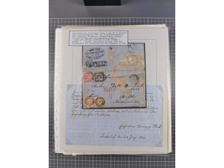 1800/1970 (ca.), HEIMATGESCHICHTE BADENS, umfangreiche Materialsammlung, teils ausstellungsmäßig aufgezogen, mit einigen hund