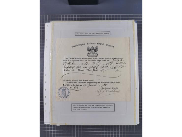 1800/1970 (ca.), HEIMATGESCHICHTE BADENS, umfangreiche Materialsammlung, teils ausstellungsmäßig aufgezogen, mit einigen hund