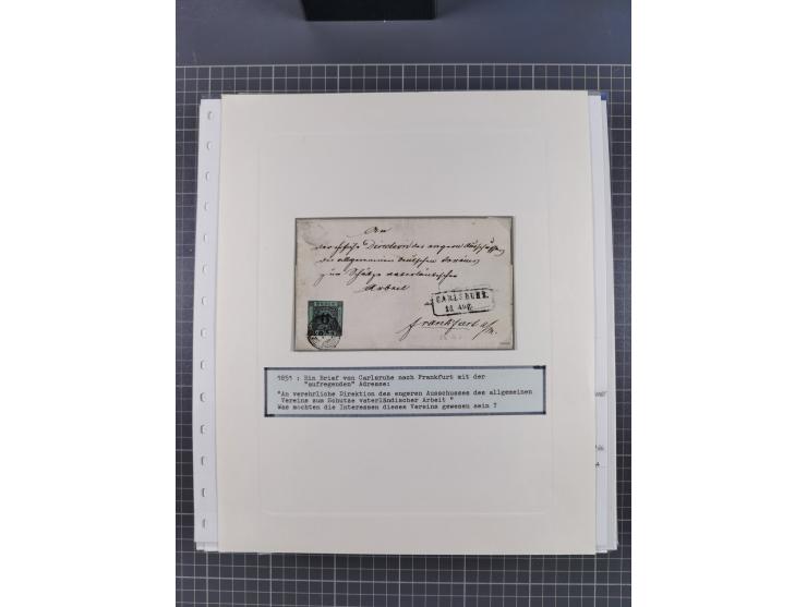 1800/1970 (ca.), HEIMATGESCHICHTE BADENS, umfangreiche Materialsammlung, teils ausstellungsmäßig aufgezogen, mit einigen hund