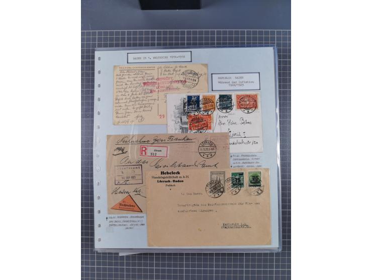 1800/1970 (ca.), HEIMATGESCHICHTE BADENS, umfangreiche Materialsammlung, teils ausstellungsmäßig aufgezogen, mit einigen hund