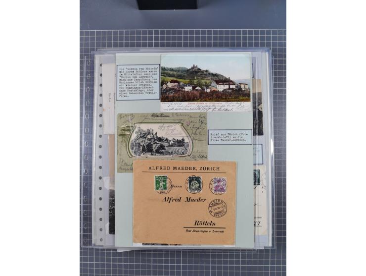 1800/1970 (ca.), HEIMATGESCHICHTE BADENS, umfangreiche Materialsammlung, teils ausstellungsmäßig aufgezogen, mit einigen hund