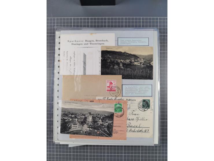 1800/1970 (ca.), HEIMATGESCHICHTE BADENS, umfangreiche Materialsammlung, teils ausstellungsmäßig aufgezogen, mit einigen hund