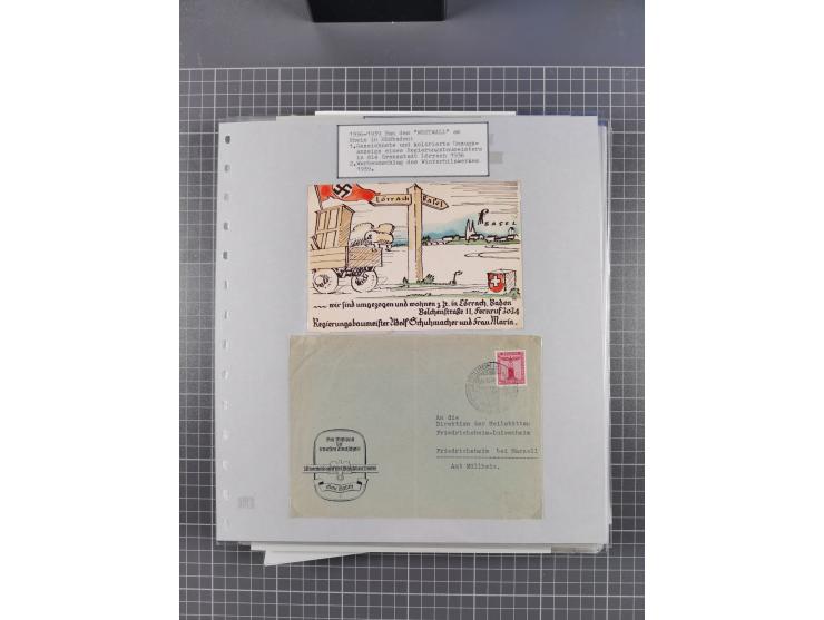 1800/1970 (ca.), HEIMATGESCHICHTE BADENS, umfangreiche Materialsammlung, teils ausstellungsmäßig aufgezogen, mit einigen hund