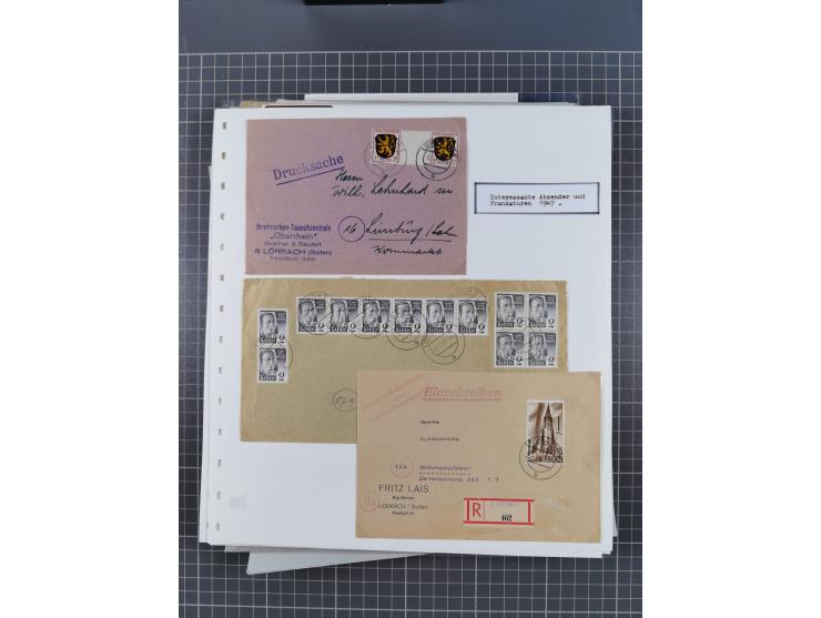 1800/1970 (ca.), HEIMATGESCHICHTE BADENS, umfangreiche Materialsammlung, teils ausstellungsmäßig aufgezogen, mit einigen hund