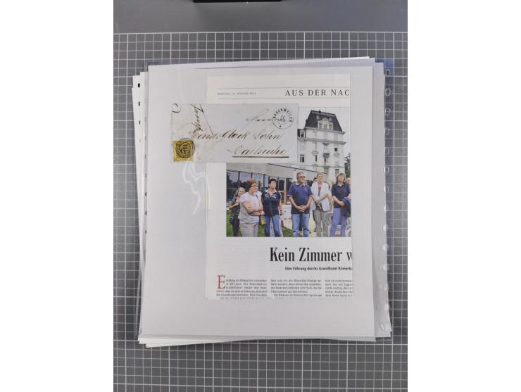 1800/1970 (ca.), HEIMATGESCHICHTE BADENS, umfangreiche Materialsammlung, teils ausstellungsmäßig aufgezogen, mit einigen hund