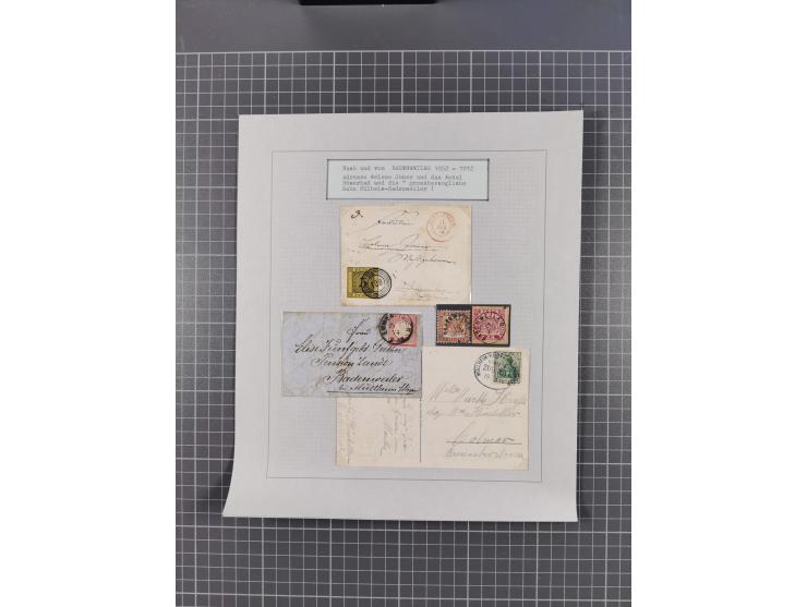 1800/1970 (ca.), HEIMATGESCHICHTE BADENS, umfangreiche Materialsammlung, teils ausstellungsmäßig aufgezogen, mit einigen hund