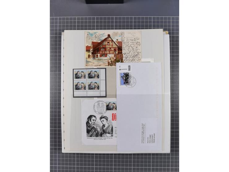 1800/1970 (ca.), HEIMATGESCHICHTE BADENS, umfangreiche Materialsammlung, teils ausstellungsmäßig aufgezogen, mit einigen hund