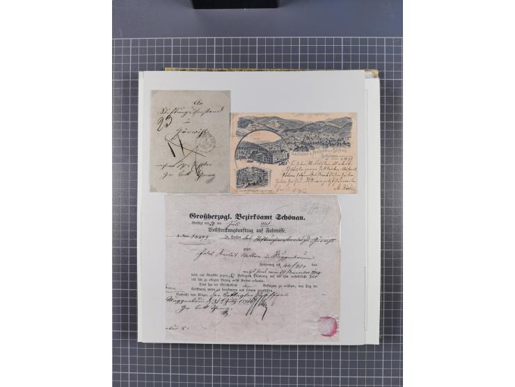 1800/1970 (ca.), HEIMATGESCHICHTE BADENS, umfangreiche Materialsammlung, teils ausstellungsmäßig aufgezogen, mit einigen hund