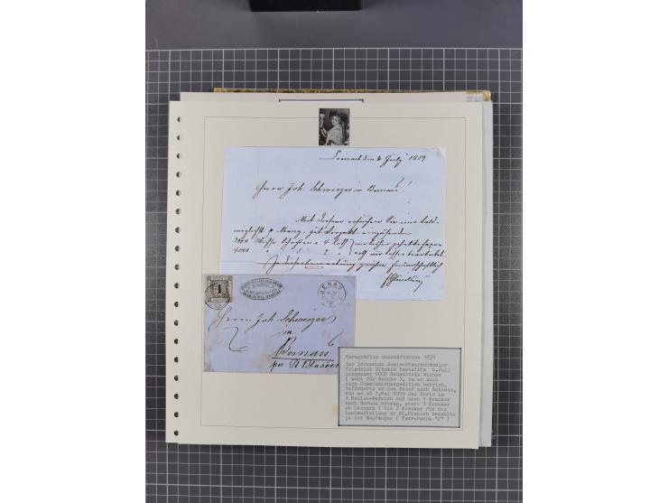 1800/1970 (ca.), HEIMATGESCHICHTE BADENS, umfangreiche Materialsammlung, teils ausstellungsmäßig aufgezogen, mit einigen hund