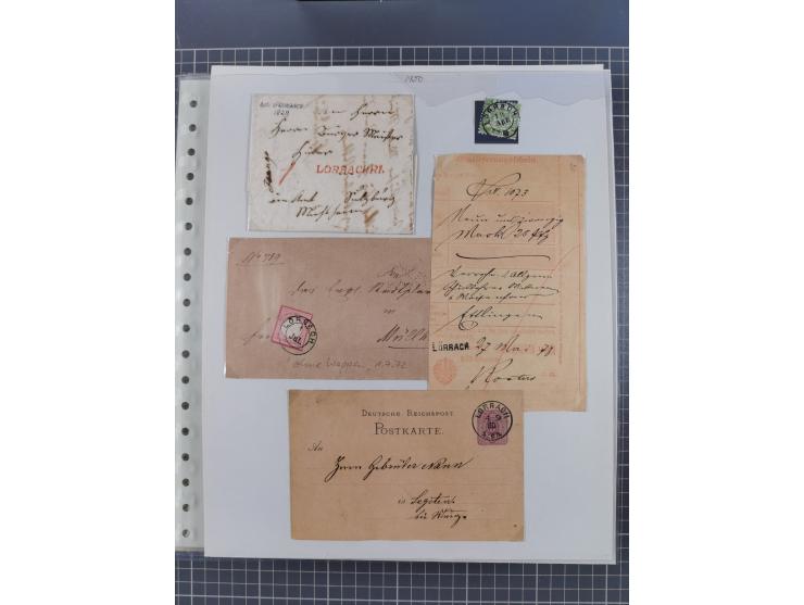 1800/1970 (ca.), HEIMATGESCHICHTE BADENS, umfangreiche Materialsammlung, teils ausstellungsmäßig aufgezogen, mit einigen hund