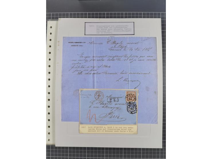 1800/1970 (ca.), HEIMATGESCHICHTE BADENS, umfangreiche Materialsammlung, teils ausstellungsmäßig aufgezogen, mit einigen hund