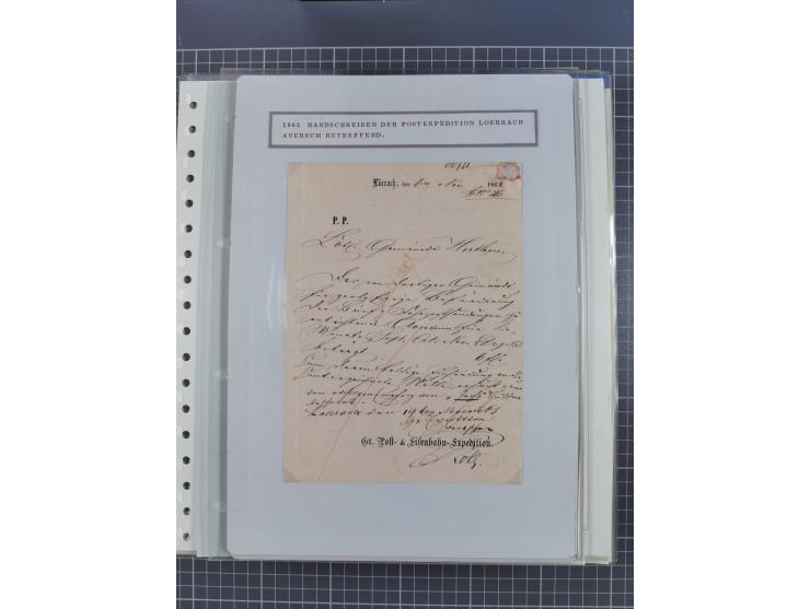 1800/1970 (ca.), HEIMATGESCHICHTE BADENS, umfangreiche Materialsammlung, teils ausstellungsmäßig aufgezogen, mit einigen hund