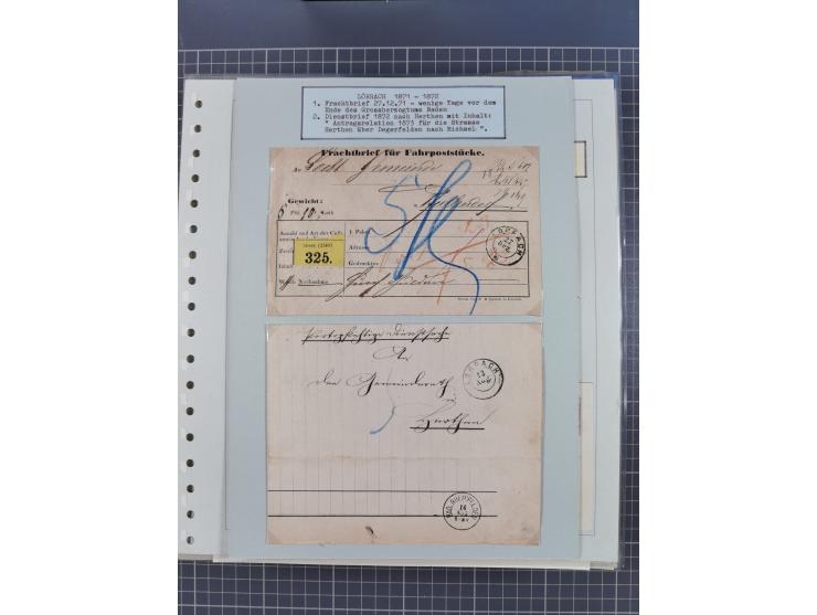 1800/1970 (ca.), HEIMATGESCHICHTE BADENS, umfangreiche Materialsammlung, teils ausstellungsmäßig aufgezogen, mit einigen hund