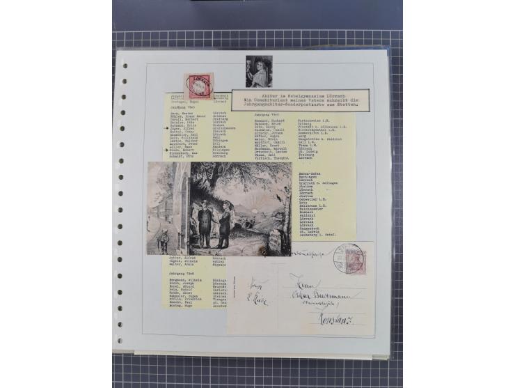 1800/1970 (ca.), HEIMATGESCHICHTE BADENS, umfangreiche Materialsammlung, teils ausstellungsmäßig aufgezogen, mit einigen hund