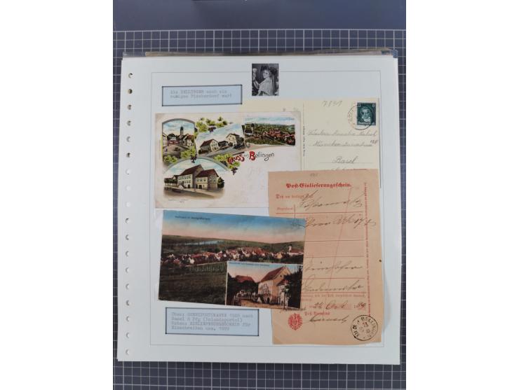 1800/1970 (ca.), HEIMATGESCHICHTE BADENS, umfangreiche Materialsammlung, teils ausstellungsmäßig aufgezogen, mit einigen hund