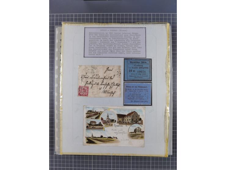 1800/1970 (ca.), HEIMATGESCHICHTE BADENS, umfangreiche Materialsammlung, teils ausstellungsmäßig aufgezogen, mit einigen hund