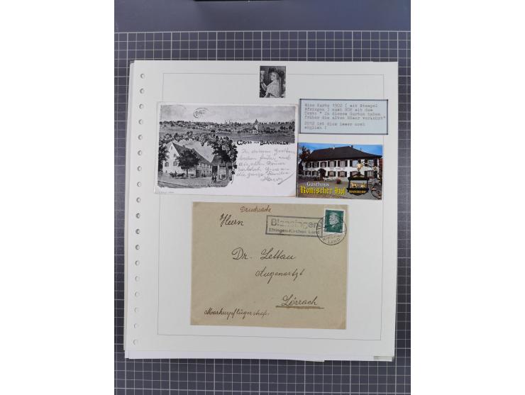 1800/1970 (ca.), HEIMATGESCHICHTE BADENS, umfangreiche Materialsammlung, teils ausstellungsmäßig aufgezogen, mit einigen hund