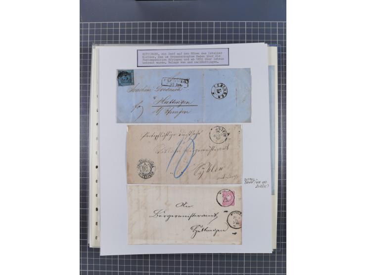 1800/1970 (ca.), HEIMATGESCHICHTE BADENS, umfangreiche Materialsammlung, teils ausstellungsmäßig aufgezogen, mit einigen hund