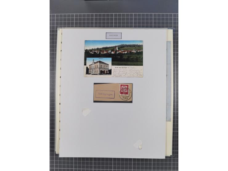 1800/1970 (ca.), HEIMATGESCHICHTE BADENS, umfangreiche Materialsammlung, teils ausstellungsmäßig aufgezogen, mit einigen hund