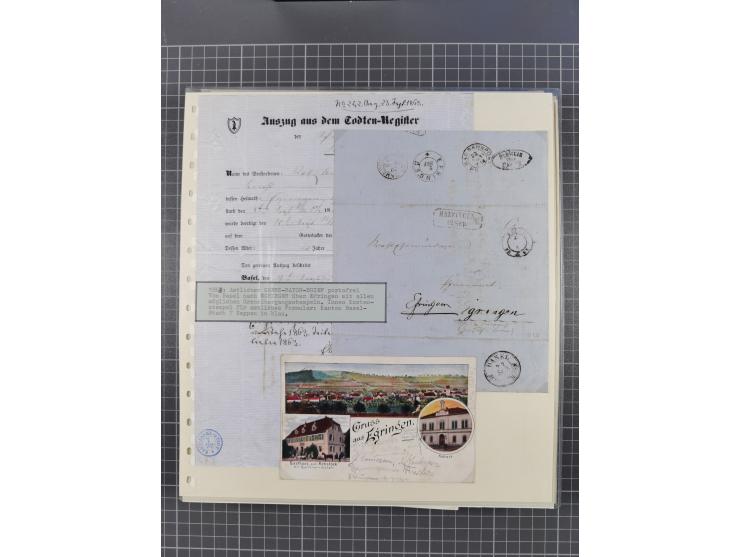 1800/1970 (ca.), HEIMATGESCHICHTE BADENS, umfangreiche Materialsammlung, teils ausstellungsmäßig aufgezogen, mit einigen hund