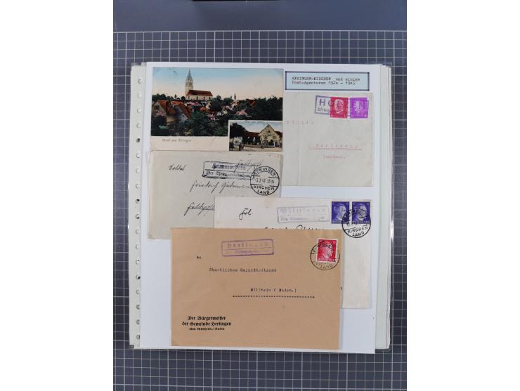 1800/1970 (ca.), HEIMATGESCHICHTE BADENS, umfangreiche Materialsammlung, teils ausstellungsmäßig aufgezogen, mit einigen hund