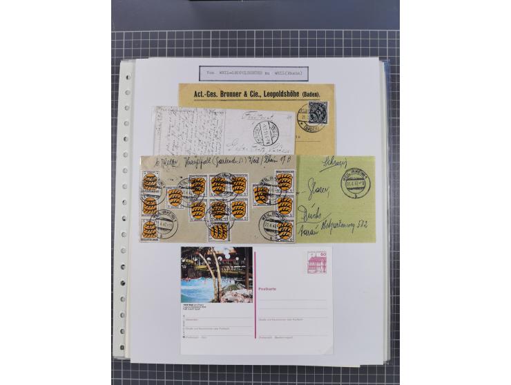 1800/1970 (ca.), HEIMATGESCHICHTE BADENS, umfangreiche Materialsammlung, teils ausstellungsmäßig aufgezogen, mit einigen hund