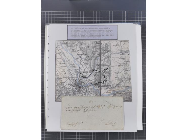 1800/1970 (ca.), HEIMATGESCHICHTE BADENS, umfangreiche Materialsammlung, teils ausstellungsmäßig aufgezogen, mit einigen hund