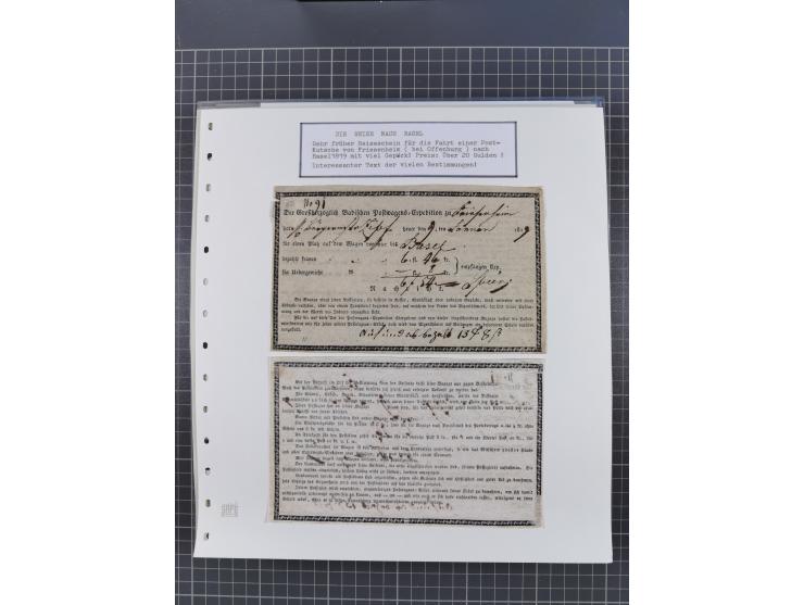 1800/1970 (ca.), HEIMATGESCHICHTE BADENS, umfangreiche Materialsammlung, teils ausstellungsmäßig aufgezogen, mit einigen hund