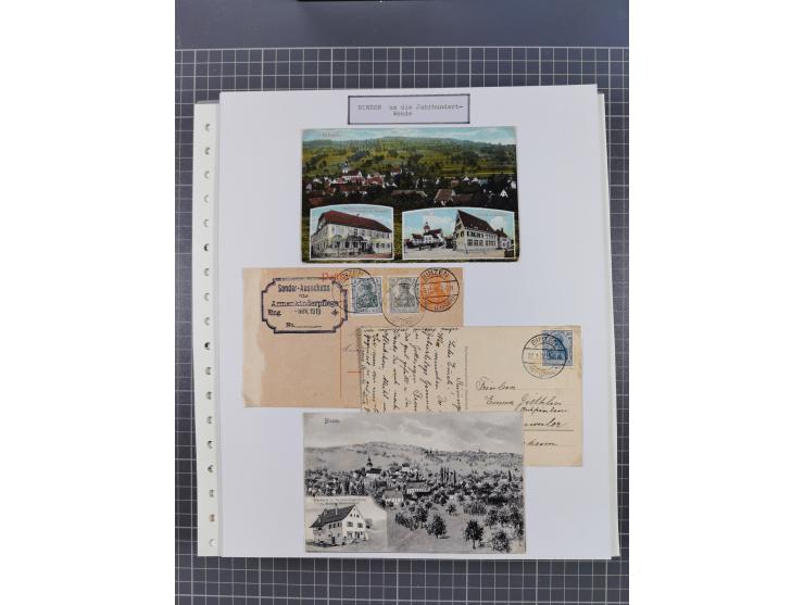 1800/1970 (ca.), HEIMATGESCHICHTE BADENS, umfangreiche Materialsammlung, teils ausstellungsmäßig aufgezogen, mit einigen hund