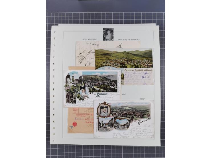 1800/1970 (ca.), HEIMATGESCHICHTE BADENS, umfangreiche Materialsammlung, teils ausstellungsmäßig aufgezogen, mit einigen hund