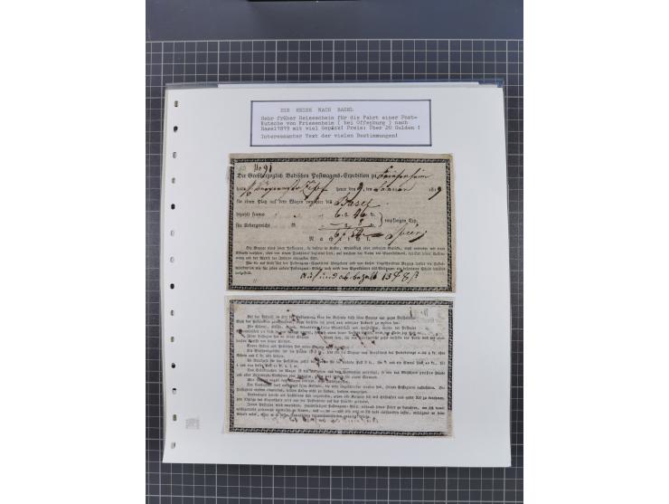 1800/1970 (ca.), HEIMATGESCHICHTE BADENS, umfangreiche Materialsammlung, teils ausstellungsmäßig aufgezogen, mit einigen hund