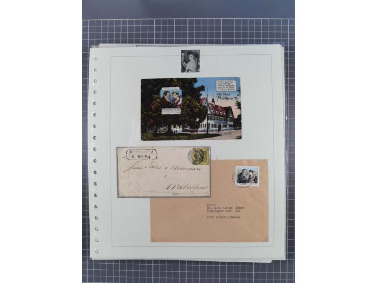 1800/1970 (ca.), HEIMATGESCHICHTE BADENS, umfangreiche Materialsammlung, teils ausstellungsmäßig aufgezogen, mit einigen hund