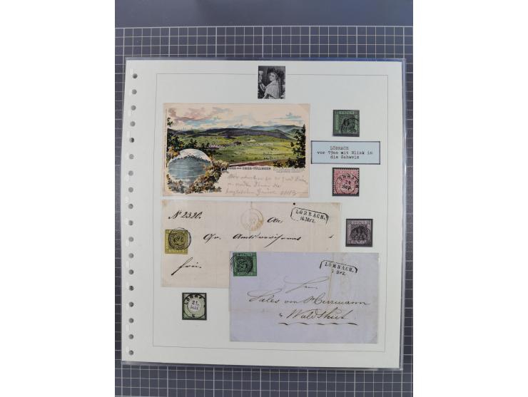 1800/1970 (ca.), HEIMATGESCHICHTE BADENS, umfangreiche Materialsammlung, teils ausstellungsmäßig aufgezogen, mit einigen hund