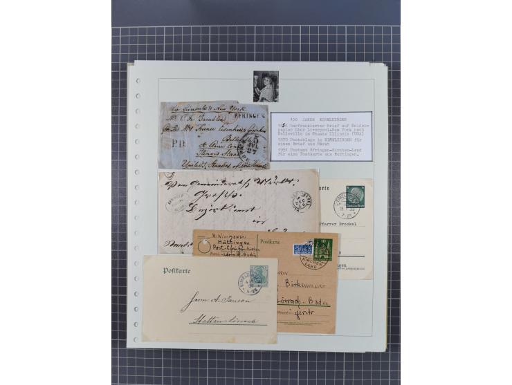 1800/1970 (ca.), HEIMATGESCHICHTE BADENS, umfangreiche Materialsammlung, teils ausstellungsmäßig aufgezogen, mit einigen hund