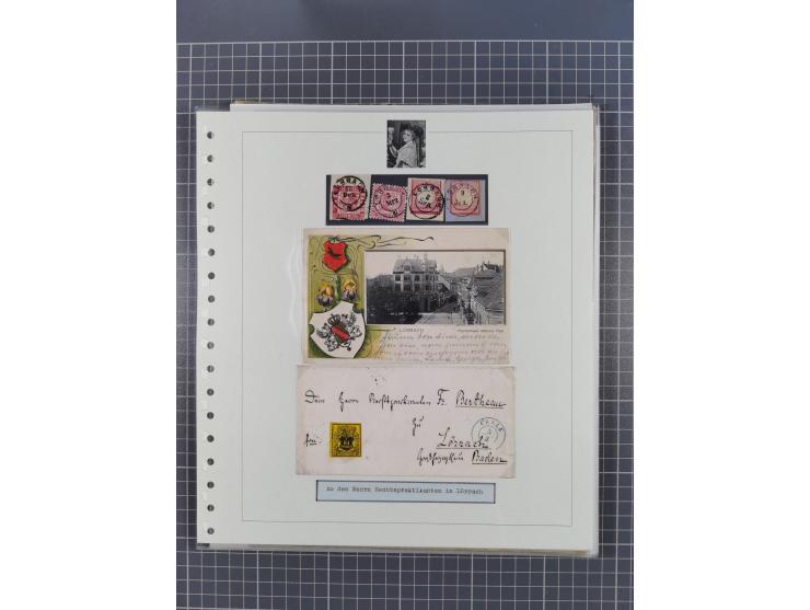 1800/1970 (ca.), HEIMATGESCHICHTE BADENS, umfangreiche Materialsammlung, teils ausstellungsmäßig aufgezogen, mit einigen hund