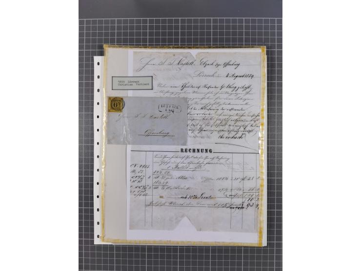 1800/1970 (ca.), HEIMATGESCHICHTE BADENS, umfangreiche Materialsammlung, teils ausstellungsmäßig aufgezogen, mit einigen hund