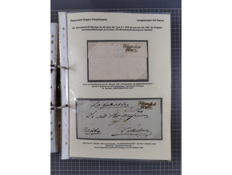 1756/1993 (ca.), reichhaltige Heimatsammlung “KLAGENFURT” mit über 650 Briefen und Karten, ab Vorphilatelie, dabei auch Posts