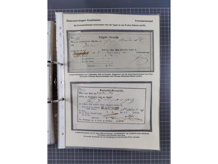 1756/1993 (ca.), reichhaltige Heimatsammlung “KLAGENFURT” mit über 650 Briefen und Karten, ab Vorphilatelie, dabei auch Posts