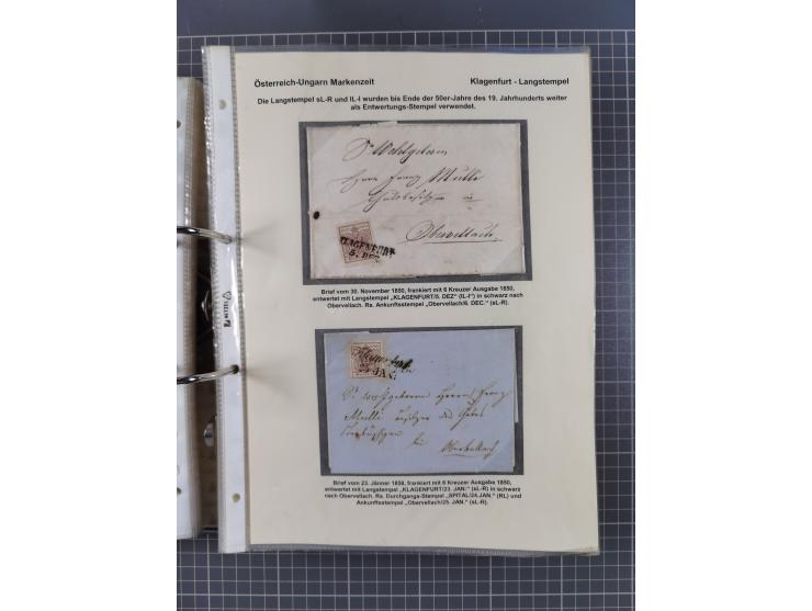 1756/1993 (ca.), reichhaltige Heimatsammlung “KLAGENFURT” mit über 650 Briefen und Karten, ab Vorphilatelie, dabei auch Posts