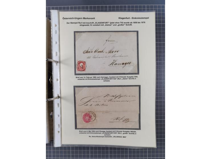 1756/1993 (ca.), reichhaltige Heimatsammlung “KLAGENFURT” mit über 650 Briefen und Karten, ab Vorphilatelie, dabei auch Posts