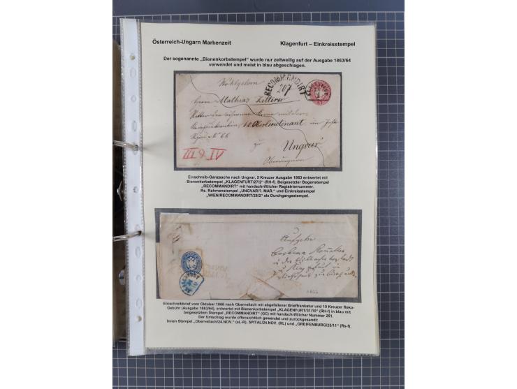 1756/1993 (ca.), reichhaltige Heimatsammlung “KLAGENFURT” mit über 650 Briefen und Karten, ab Vorphilatelie, dabei auch Posts