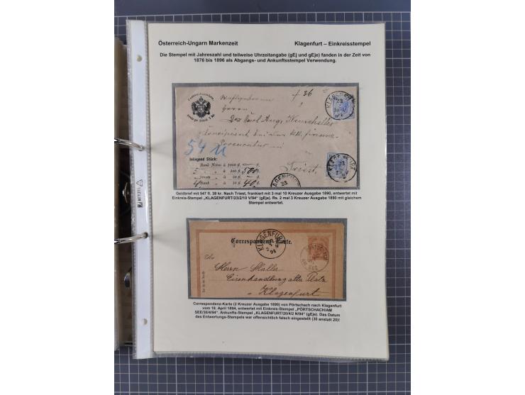 1756/1993 (ca.), reichhaltige Heimatsammlung “KLAGENFURT” mit über 650 Briefen und Karten, ab Vorphilatelie, dabei auch Posts