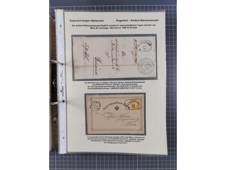 1756/1993 (ca.), reichhaltige Heimatsammlung “KLAGENFURT” mit über 650 Briefen und Karten, ab Vorphilatelie, dabei auch Posts